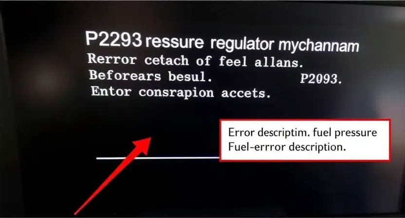 Описание ошибки P2293 — Ошибка P2293: неисправность регулятора давления топлива