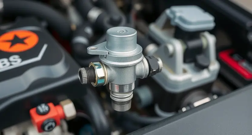 A high-quality technical illustration of an automotive anti-lock braking system (ABS) showing a solenoid valve in a hydraulic circuit with a clear error code C0155 highlighted, clean lines, detailed components, professional engineering diagram style, no text or numbers on image