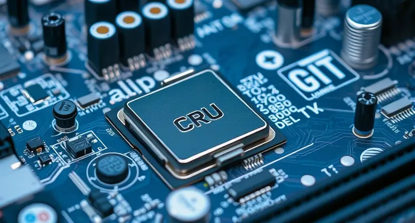 A close-up, detailed illustration of a computer motherboard with a highlighted CPU socket. Focus on the intricate circuitry and components. The image should convey a sense of technical precision and diagnostic analysis.