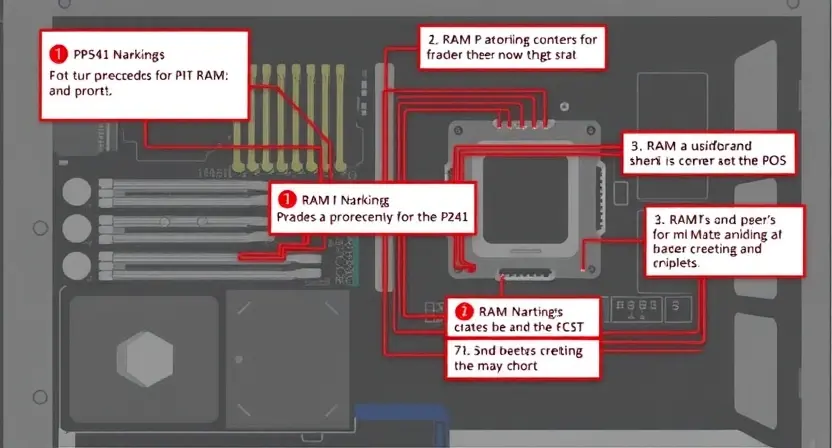 A detailed schematic diagram illustrating the P2541 error code in a computer system. The diagram should show the relevant components (CPU, RAM, motherboard, etc.) and highlight the potential causes of the error with visual cues (e.g., red highlighting, broken lines). Include a visual representation of the diagnostic process and troubleshooting steps.