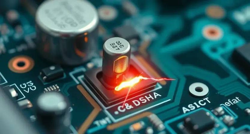 A close-up, detailed illustration of a circuit board with a highlighted component representing a faulty connection. Wires are slightly disconnected, and there's a subtle visual indication of an electrical malfunction (e.g., a small spark or distorted energy flow). The background is blurred, focusing attention on the circuit board.