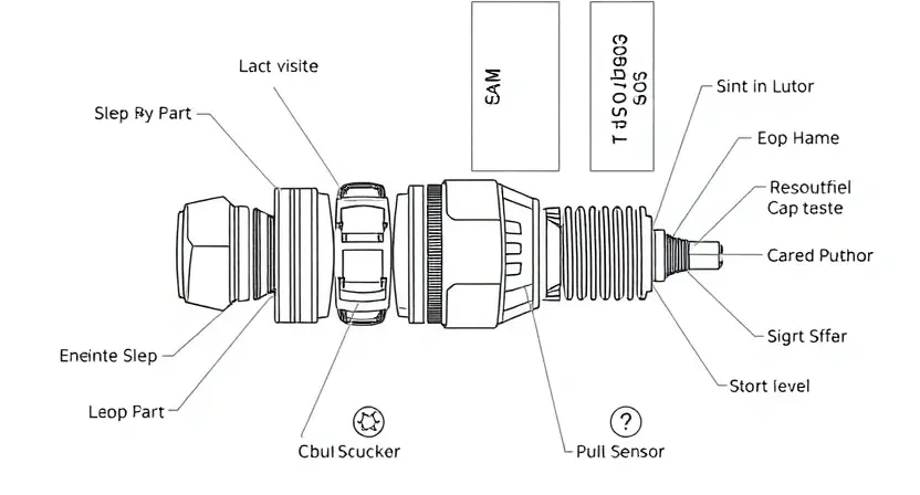 A detailed diagram illustrating the internal components of a C0192 sensor. The diagram should clearly label the key parts and their connections. Focus on the sensor's architecture and how it functions to detect the relevant parameter. Use a clean, technical illustration style.