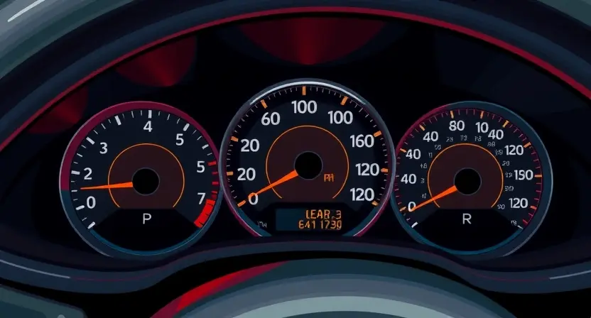 A detailed illustration of a car's dashboard showing a warning light indicating a high coolant level sensor signal. The dashboard should be realistically rendered with visible gauges and instruments. Focus on the warning light and its associated text.