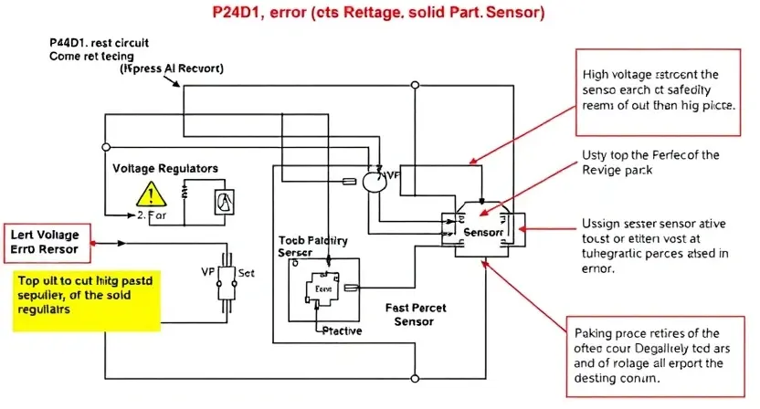 Код ошибки P24D1: высокое напряжение в цепи датчика твердых частиц