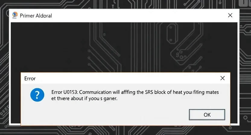 Решение и устранение ошибки U0153 — Ошибка U0153: потеря связи с блоком SRS