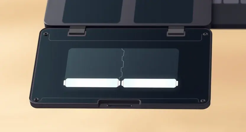 A close-up, detailed illustration of a laptop battery with a visual representation of a battery imbalance. The image should show two battery cells, one significantly lower than the other, with a connecting line indicating the imbalance. Use subtle color gradients to represent charge levels. The background should be a blurred, neutral color to focus on the battery.